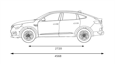 the size of the car from the side