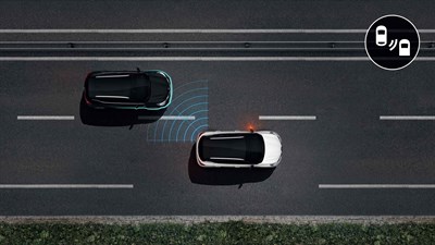 graphic of Blind spot alert of new renault captur 360 camera