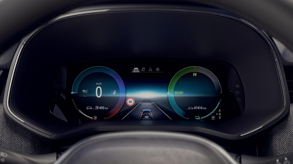 new clio's indications on dashboard